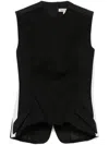 Meryll Rogge Tailored Sleeveless Top In Black