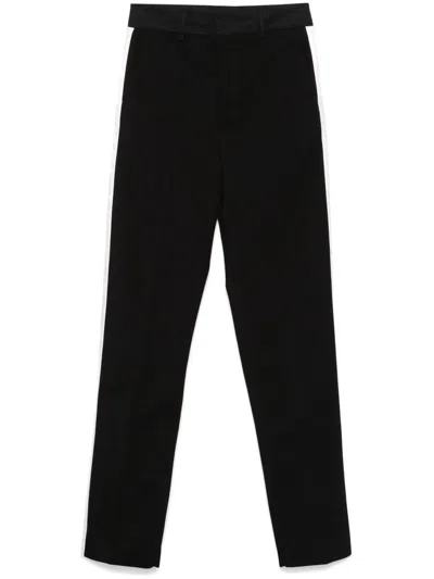 Meryll Rogge Twill-weave Trousers In Black