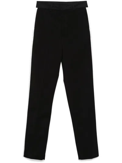 MERYLL ROGGE TWILL-WEAVE TROUSERS