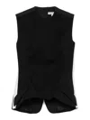 Meryll Rogge Tailored Sleeveless Top In Black