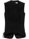 Meryll Rogge Tailored Sleeveless Top In Black