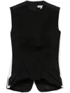Meryll Rogge Twill-weave Vest In Black