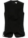 Meryll Rogge Tailored Sleeveless Top In Black