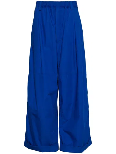 Meryll Rogge Wide-leg Cotton Chinos In Blue