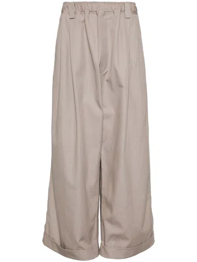Meryll Rogge Wide-leg Cotton Chinos In Neutrals