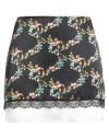 Meryll Rogge Woman Mini Skirt Black Size 6 Silk, Nylon In Multi