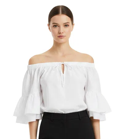 Meryll Rogge Women White Off Shoulder Top