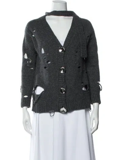 Pre-owned Meryll Rogge Wool Mock Neck Sweater In Gray