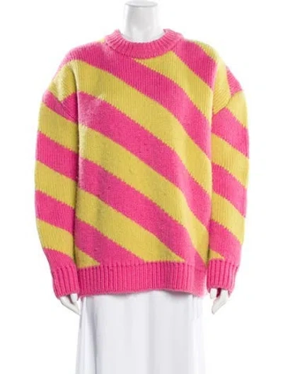 Pre-owned Meryll Rogge Wool Striped Sweater In Pink