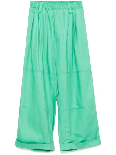 Meryll Rogge Workware Drawstring Chino Pant In 绿色
