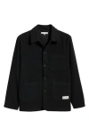 Merz B Schwanen Burel Wool Shirt Jacket In Black