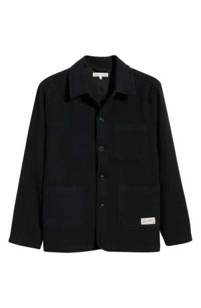 Merz B Schwanen Burel Wool Shirt Jacket In Black