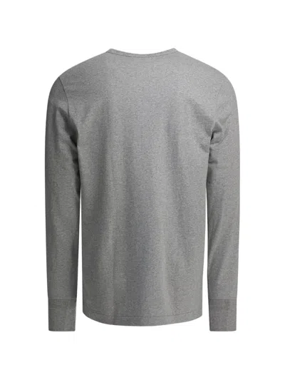 Merz B Schwanen Buttoned Long-sleeve T-shirt In Gray