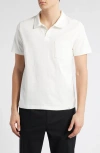 Merz B Schwanen Classic Organic Cotton Jersey Polo With Pocket In White