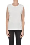 Merz B Schwanen Cotton Tank Top In White