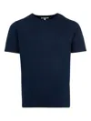 Merz B Schwanen Crew-neck Cotton T-shirt In Blue