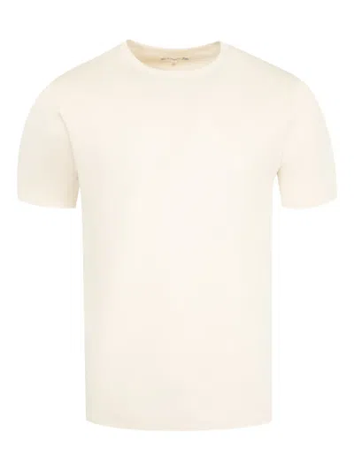 Merz B Schwanen Crew-neck Cotton T-shirt In White