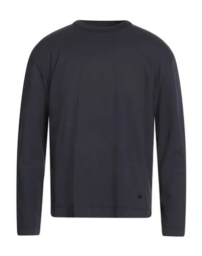 Merz B Schwanen Merz B. Schwanen Man T-shirt Midnight Blue Size 8 Cotton, Hemp