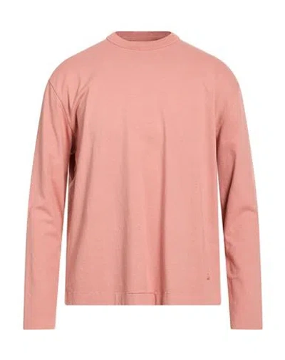 Merz B Schwanen Merz B. Schwanen Man T-shirt Salmon Pink Size 7 Cotton, Hemp