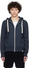 Merz B Schwanen Navy Hdjkt02 Zip Hoodie In 65 Denim Blue