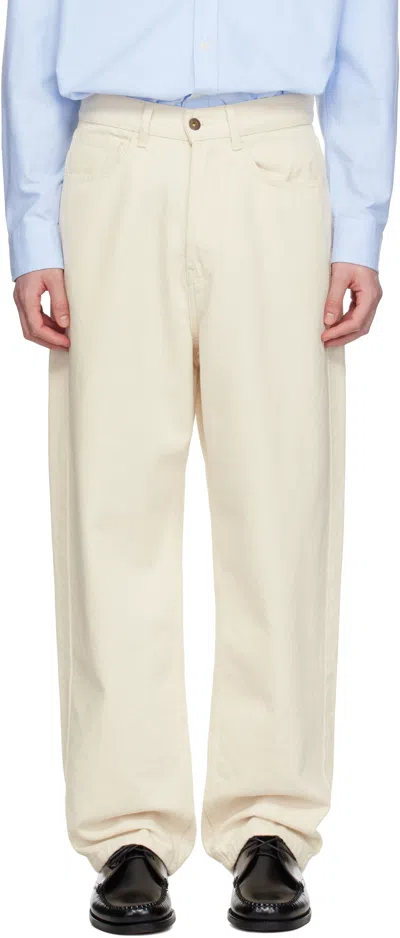 Merz B Schwanen Off-white Pants07 Trousers In 02 Nature