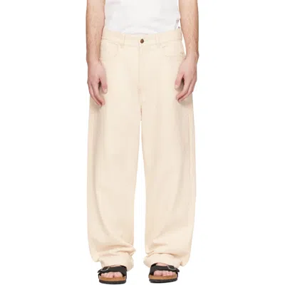 Merz B Schwanen Off-white 1930s Cotton Twill 5-pocket Trousers