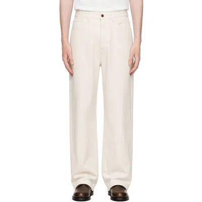 Merz B Schwanen Off-white 1930s Cotton Twill 5-pocket Trousers