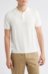 Merz B Schwanen Organic Cotton Piqué Polo In White