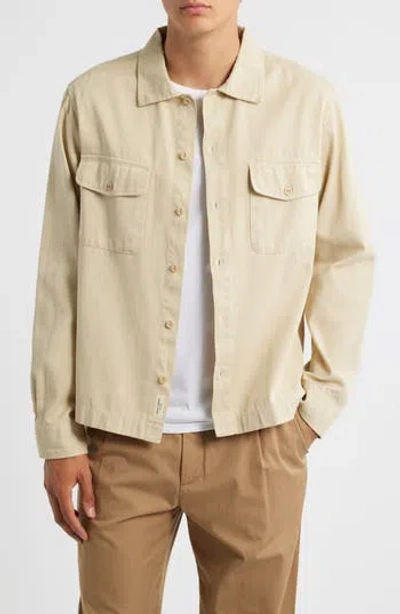 Merz B Schwanen Organic Cotton Twill Shirt Jacket In Neutral