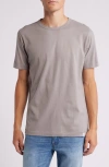 Merz B Schwanen Organic Pima Cotton T-shirt In Grey Melange