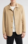 Merz B Schwanen Relaxed Fit Organic Cotton Poplin Jacket In Khaki