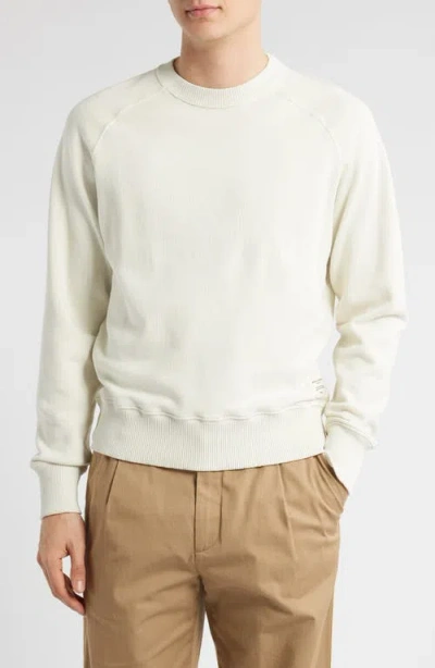 Merz B Schwanen Retro Fleece Lightweight Sweatshirt In Cashew