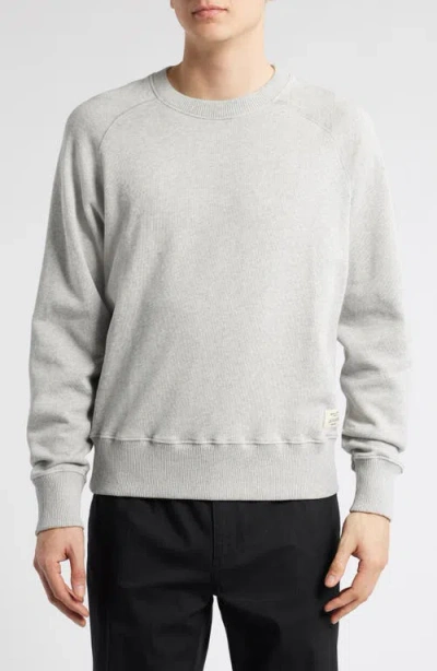 Merz B Schwanen Retro Fleece Lightweight Sweatshirt In Grey Melange