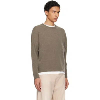 Merz B Schwanen Merz B. Schwanen Taupe Skcn02 Knitted Longsleeve Sweater In Multi