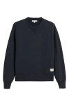 Merz B Schwanen Vintage Rib Organic Cotton Sweatshirt In Charcoal