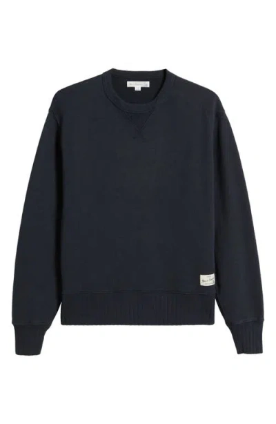 Merz B Schwanen Vintage Rib Organic Cotton Sweatshirt In Charcoal