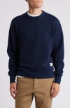Merz B Schwanen Vintage Rib Organic Cotton Sweatshirt In Dark Navy