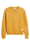 Merz B Schwanen Vintage Rib Organic Cotton Sweatshirt In Honey