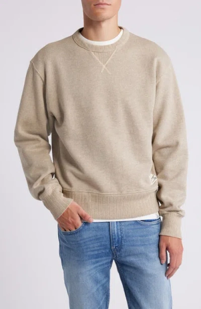 Merz B Schwanen Vintage Rib Organic Cotton Sweatshirt In Vintage Grey Melange