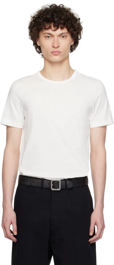 Merz B Schwanen White 1950s Loopwheeled T-shirt In 01 White