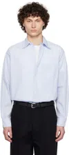 Merz B Schwanen White & Blue Shirt04 Shirt In 0165 White/blue