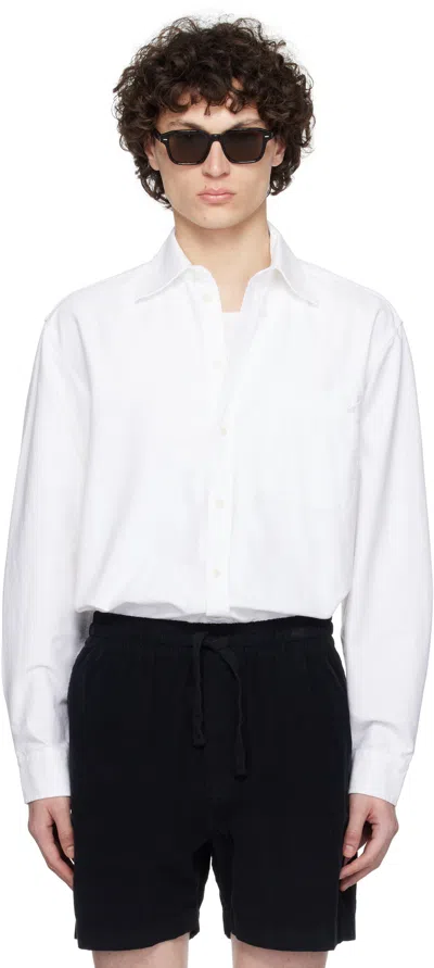 Merz B Schwanen White Shirt11ox Oxford Shirt In 01 White