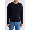 Merz B Schwanen Wool & Cashmere Rib Crewneck Sweater In Dark Navy