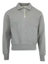 Merz B Schwanen Zip-collar Sweatshirt In Gray