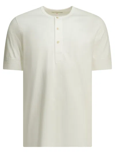 Merz B.schwanen Merz B Schwanen "103 Maco-imit" Henley T-shirt In White