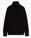 Merz B.schwanen Deep Black Wool Sweater In Deep Black
