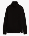 Merz B.schwanen Deep Black Wool Sweater In Deep Black
