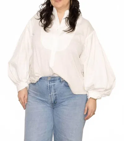 Mes Demoiselles Aria Long Sleeves Blouse In White/ecru In Multi
