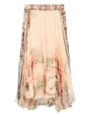 Mes Demoiselles Averly Floral-print Midi Skirt In Neutral