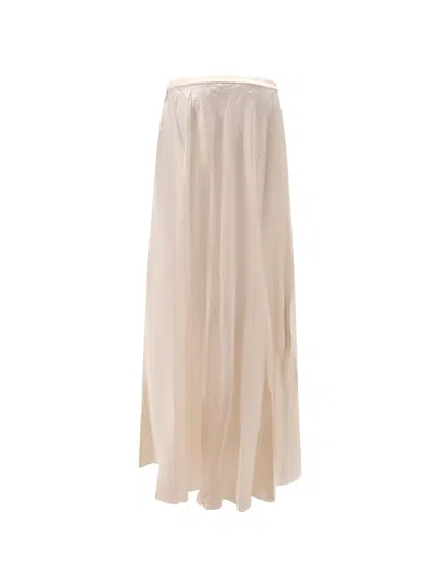 Mes Demoiselles Calista Satin-effect Maxi Skirt In Neutral